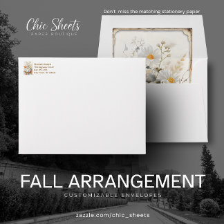 Fall Arrangement Customisable Envelopes