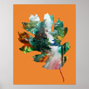 Fall Art, Autumn Leaf  Poster