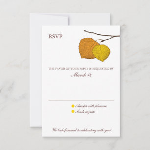 Fall Aspen Pair RSVP Reply Card