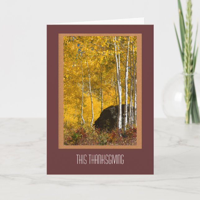 Fall Aspens Thanksgiving card (Front)