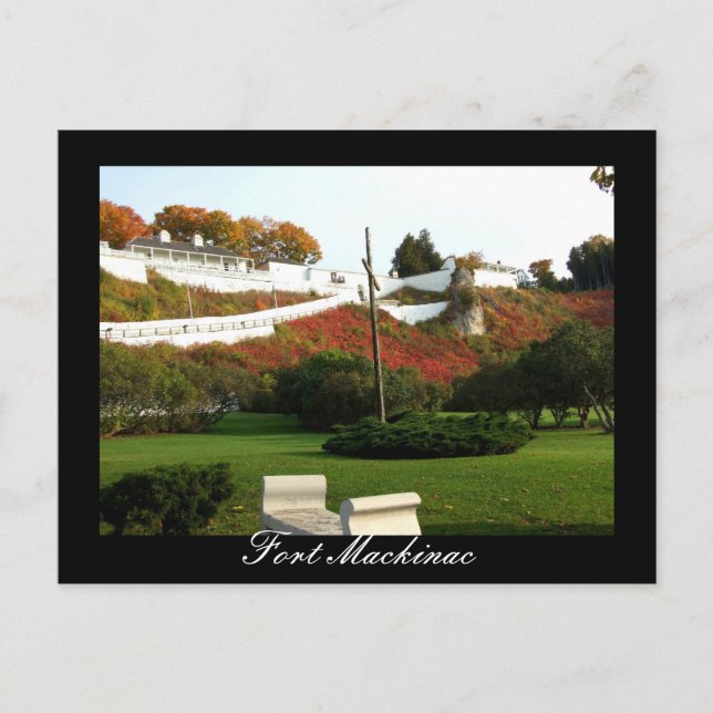 Fall at Fort Mackinac Postcard (Front)
