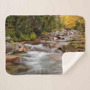 Fall at Jefferson Brook, New Hampshire Sherpa Blanket