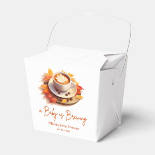 Fall Autumn A Baby is Brewing Coffee Baby Shower Favour Box