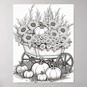 Fall/Autumn Adult Colouring Poster