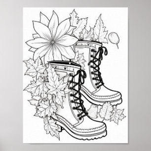 Fall/Autumn Adult Colouring Poster