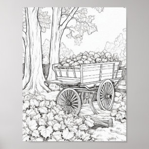 Fall/Autumn Adult Colouring Poster