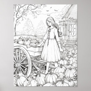 Fall/Autumn Adult Colouring Poster