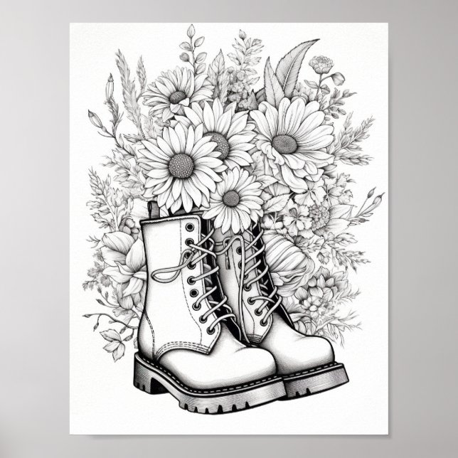 Fall/Autumn Adult Colouring Poster (Front)