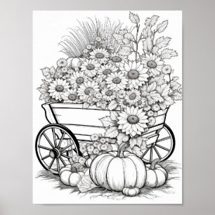 Fall/Autumn Adult Colouring Poster