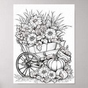 Fall/Autumn Adult Colouring Poster