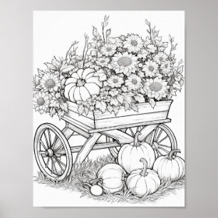Fall/Autumn Adult Colouring Poster