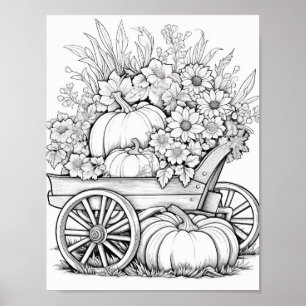 Fall/Autumn Adult Colouring Poster