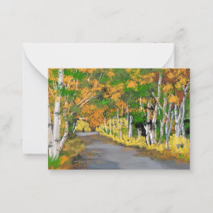 Fall Autumn Aspen Country Blank Card