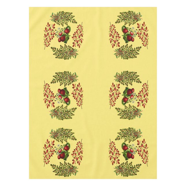 Fall Autumn Berry Foliage Tablecloth (Front)