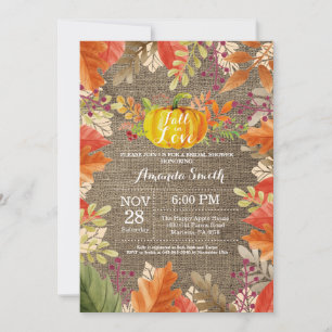 Fall Autumn Bridal Shower Invitation
