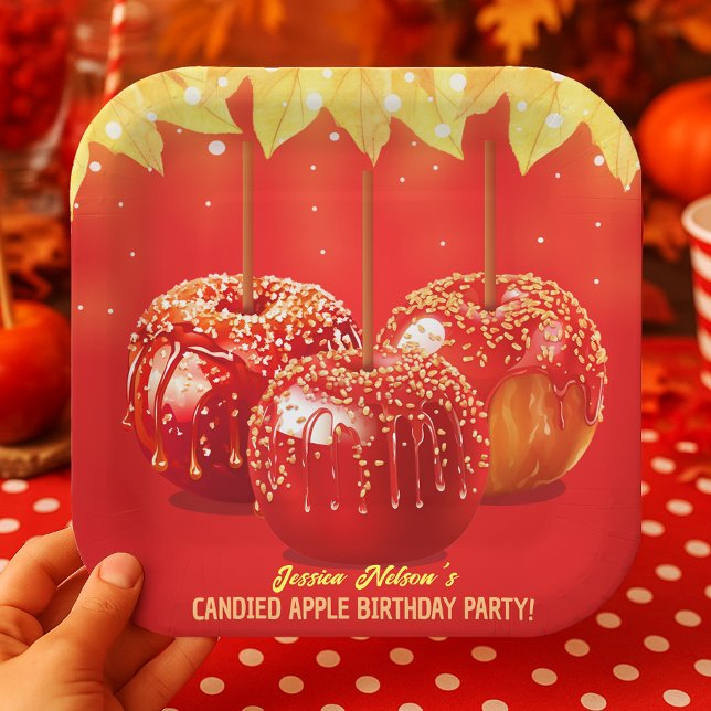 Fall Autumn Candied Apple Party Paper Plate (Fall Autumn Candied Apple Party Paper Plates
)