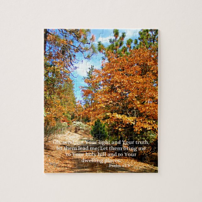 Fall Autumn Christian Scripture Bible Verse Jigsaw Puzzle (Vertical)