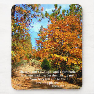 Fall Autumn Christian Scripture Bible Verse Mouse Mat