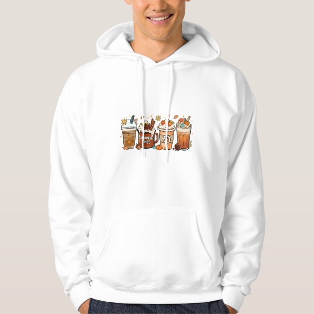 Fall Autumn Coffee Pumpkin Spice Hoodie (Front)