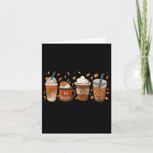 Fall Autumn Coffee Pumpkin Spice Latte Capuchino W Card