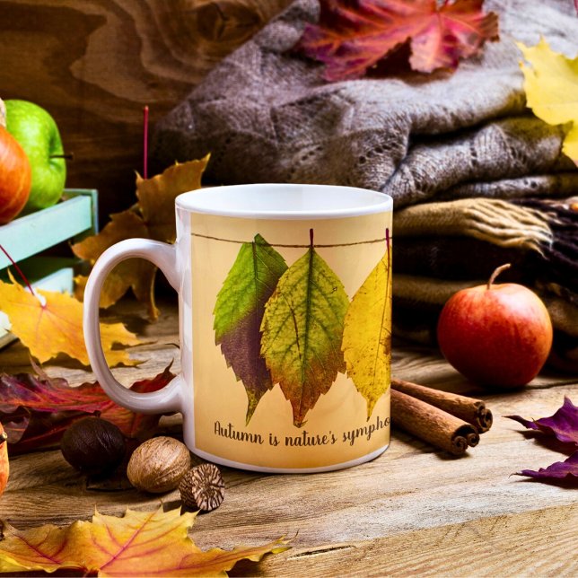 Fall Autumn Colourful Leaves Inspirational Quote  Coffee Mug (Creator Uploaded)