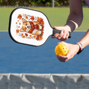 Fall Autumn Corgi Dog Cosy Pickleball Paddle