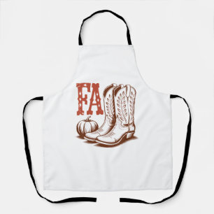 Fall Autumn Cowgirl Pumpkin Apron