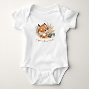 Fall Autumn Cute Little Baby Fox Baby Bodysuit