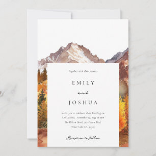 Fall Autumn Elegant Wedding Invitation