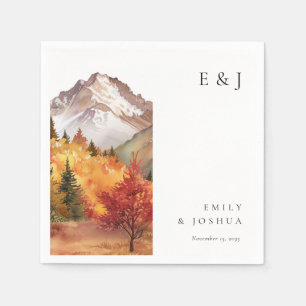 Fall Autumn Elegant Wedding Napkin