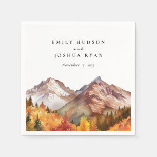 Fall Autumn Elegant Wedding Napkin