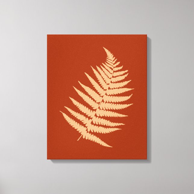 Fall Autumn Fern Leaves Canvas Print (Front)