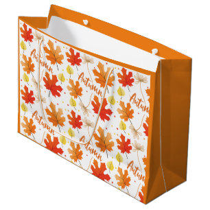 Fall Autumn Foliage Fall Leaves Large Gift Bag