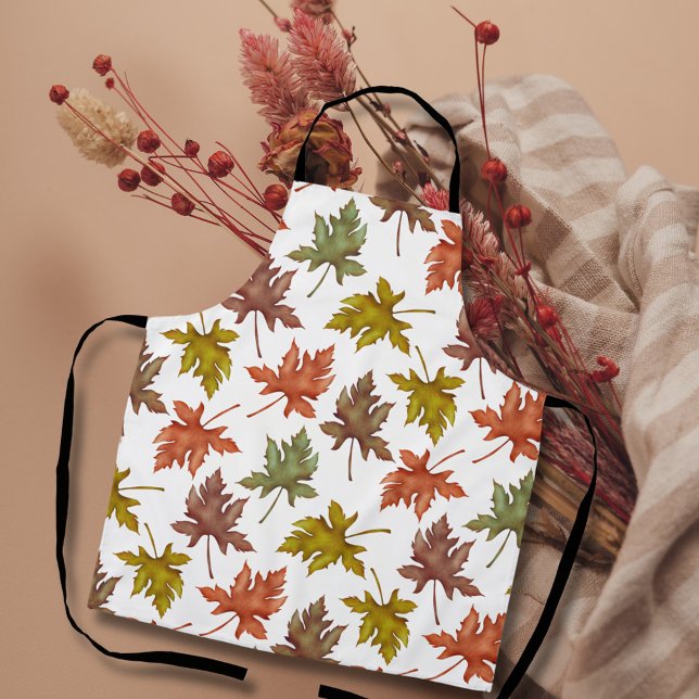Fall Autumn Foliage Friendsgiving Thanksgiving Apron (Creator Uploaded)
