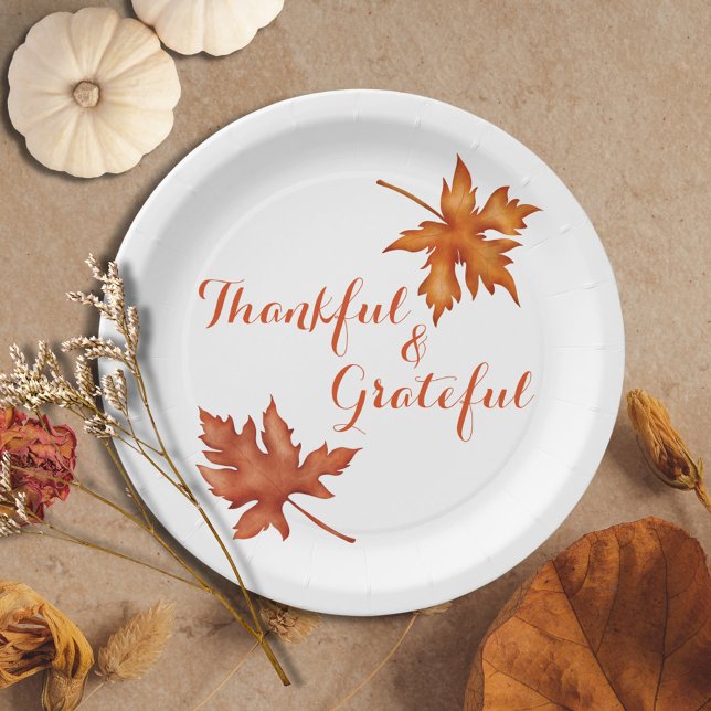 Fall Autumn Foliage Friendsgiving Thanksgiving Paper Plate (Creator Uploaded)