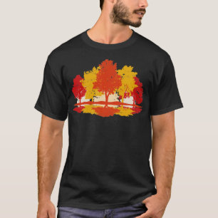 Fall Autumn Forest Trees Lake Wilderness Nature Hi T-Shirt