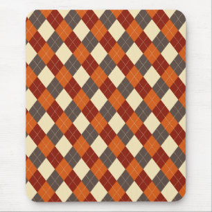 Fall/Autumn Gingham pattern Mouse Mat
