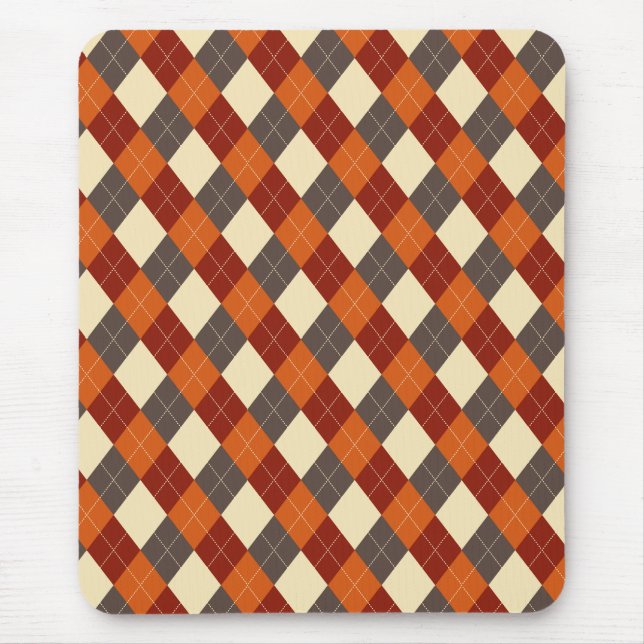 Fall/Autumn Gingham pattern  Mouse Mat (Front)