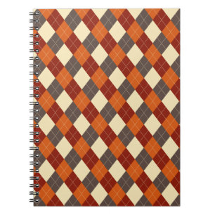 Fall/Autumn Gingham pattern Notebook