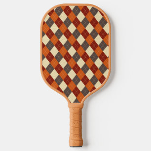 Fall/Autumn Gingham pattern Pickleball Paddle
