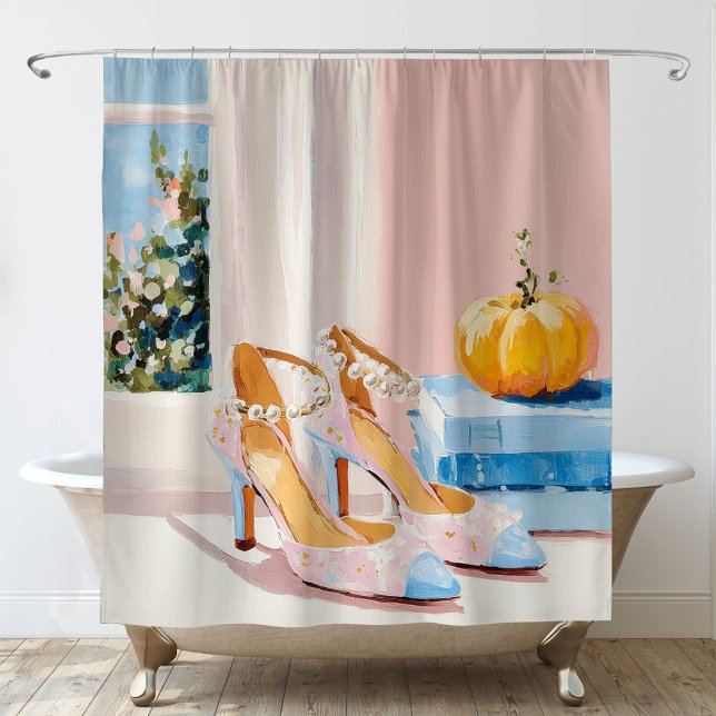 Fall Autumn Glam High Heels Fashion Shower Curtain (Creator Uploaded)
