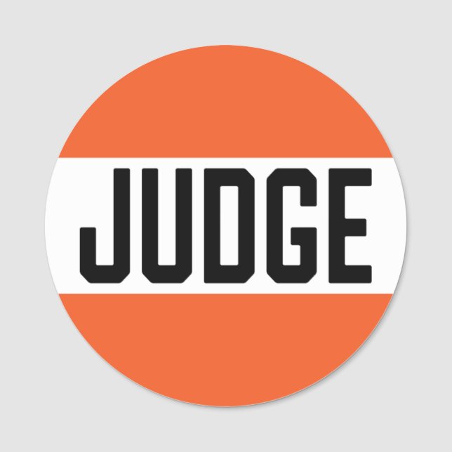 Fall Autumn Halloween Contest Judge Name Tag (Front)
