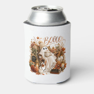Fall Autumn Halloween Ghost Cute Boo Can Cooler