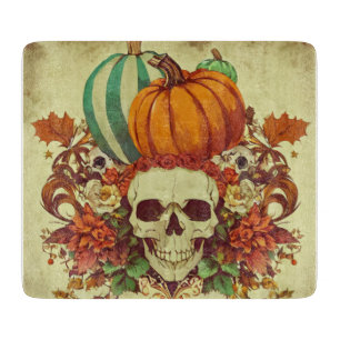 Fall/Autumn/Halloween/pumpkin/skeleton Cutting Board