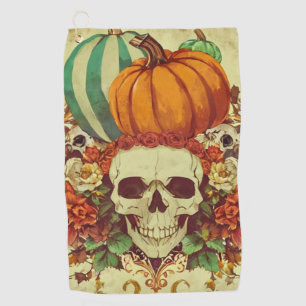 Fall/Autumn/Halloween/pumpkin/skeleton Golf Towel