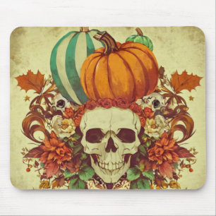 Fall/Autumn/Halloween/pumpkin/skeleton Mouse Mat