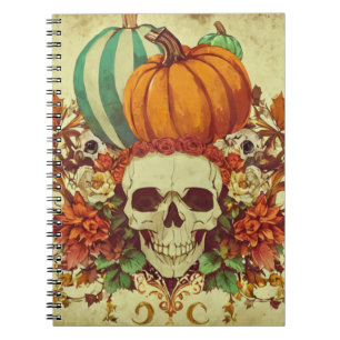Fall/Autumn/Halloween/pumpkin/skeleton  Notebook