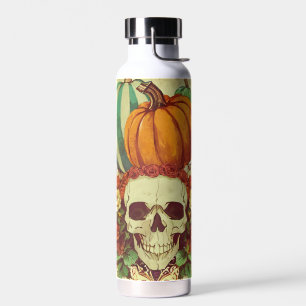 Fall/Autumn/Halloween/pumpkin/skeleton Water Bottle