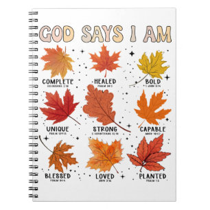 fall autumn harvest Thanksgiving season leaf falli Notebook