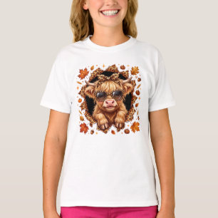 Fall Autumn Highland Cow T-Shirt